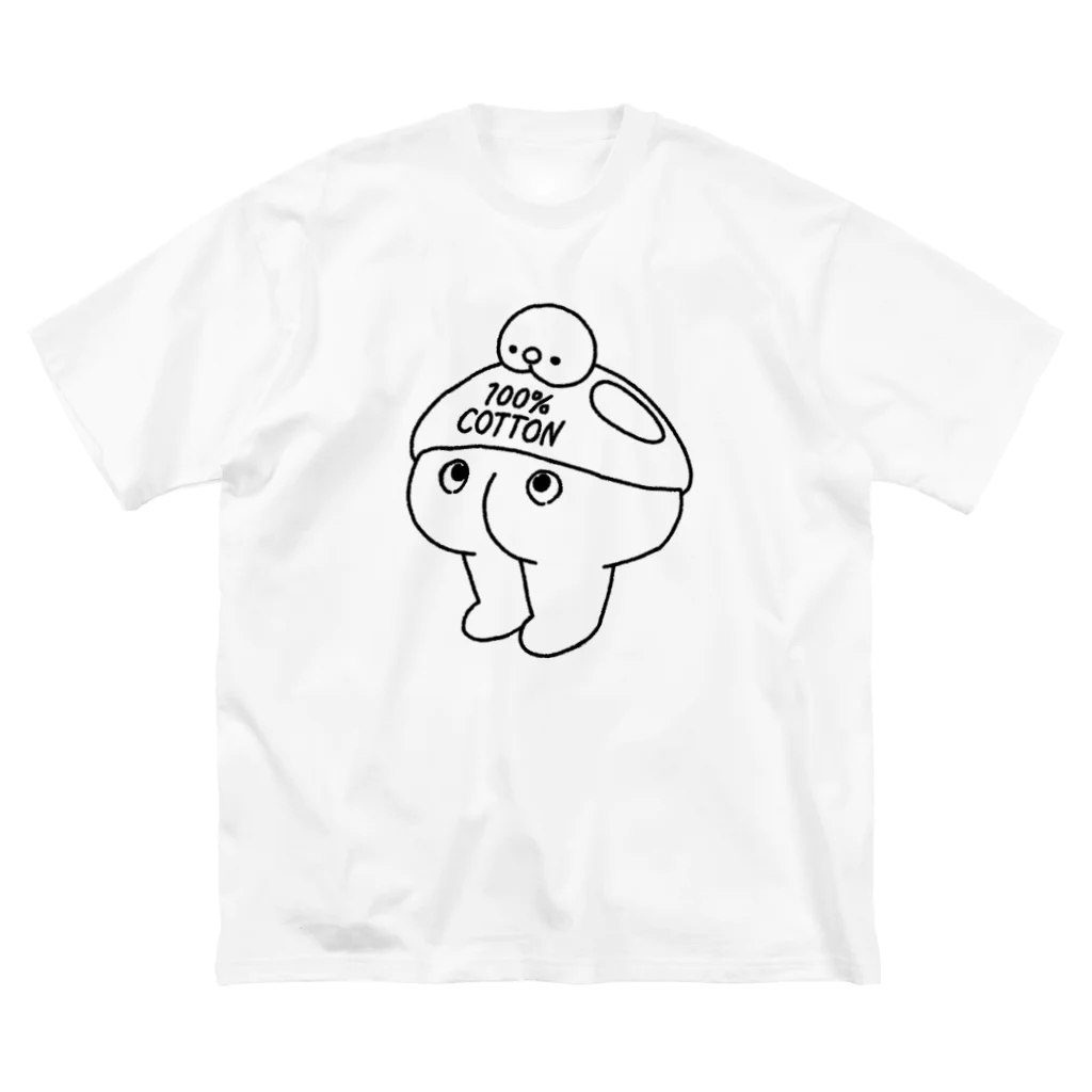 oshiriのcotton100% パンT （ビッグシルエット／モノクロ） Big T-Shirt