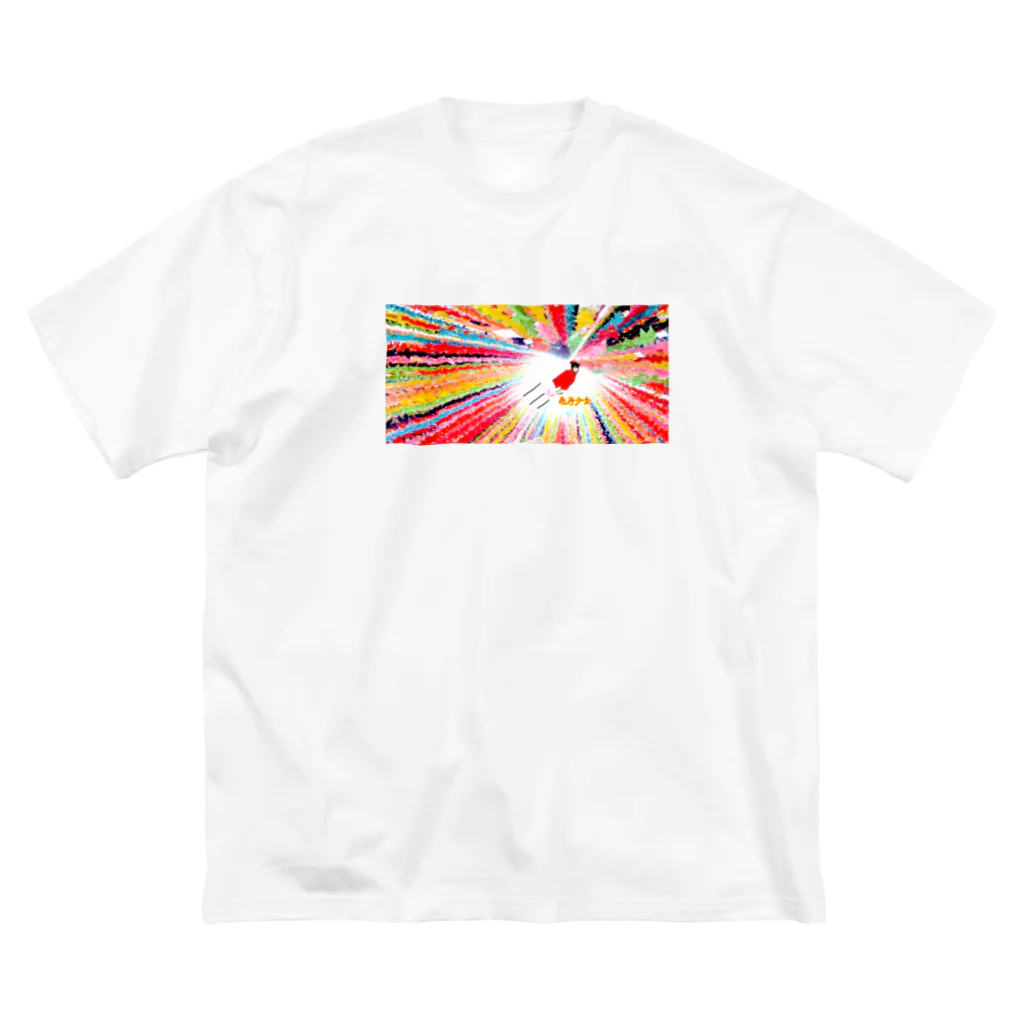 Danke Shoot Coffeeの仙台の七夕飾りを見上げたら飛行少女 ビッグシルエットTシャツ