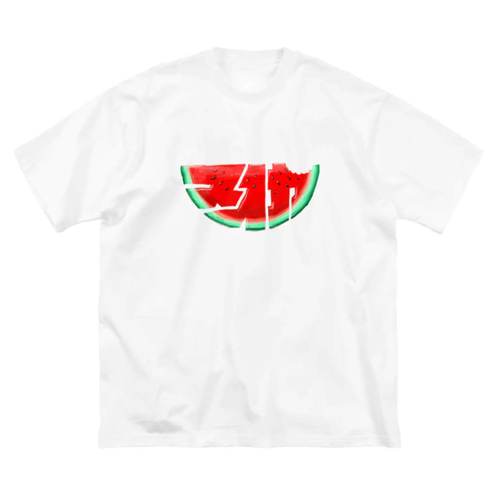 mojiyaのスイカ ビッグシルエットTシャツ