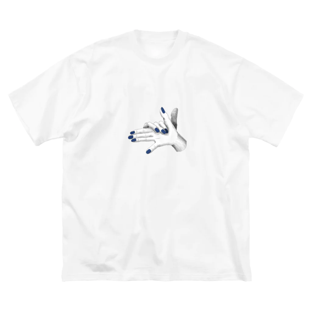 玄の犬（青） ビッグシルエットTシャツ