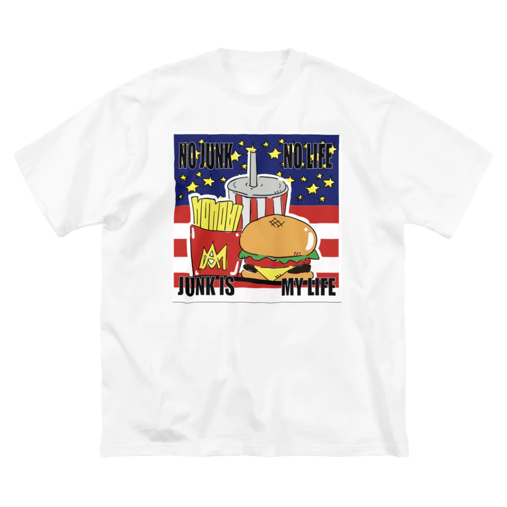 ✨Abemasa goods✨のJunk is my life🍔 ビッグシルエットTシャツ