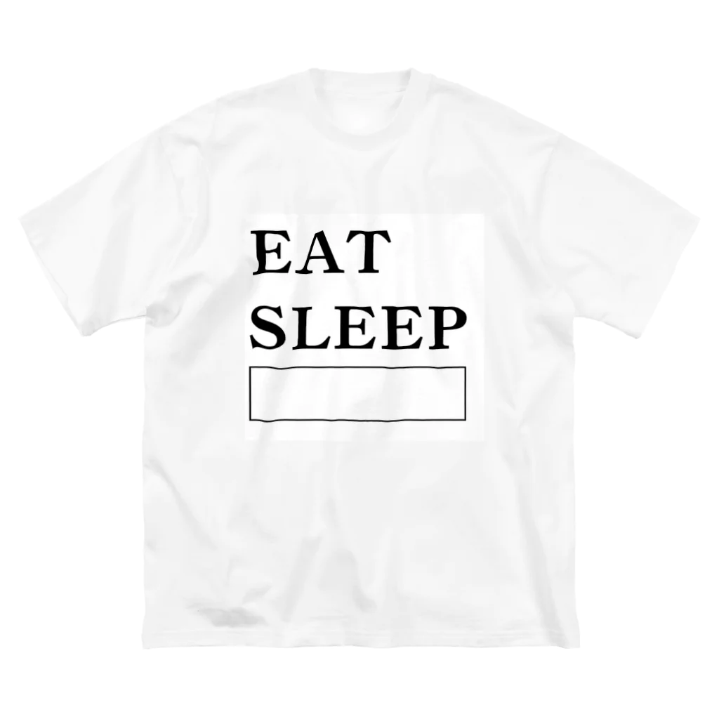 しゅにょ`s storeのEAT SLEEP anything ビッグシルエットTシャツ