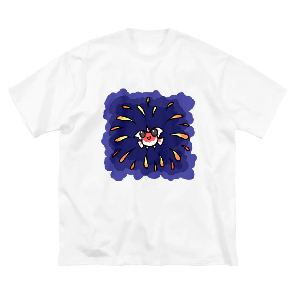 雨（ゆののお店）の金魚花火 ビッグシルエットTシャツ