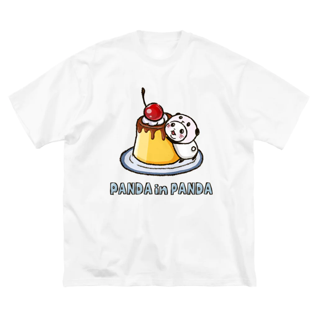 スパイシー千鶴のパンダinぱんだ(プリン) ビッグシルエットTシャツ