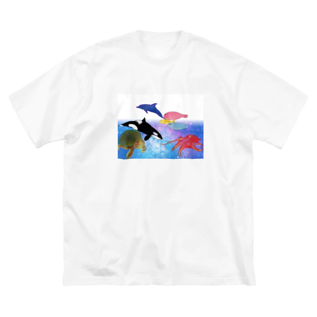 St.SKの水族館 ビッグシルエットTシャツ