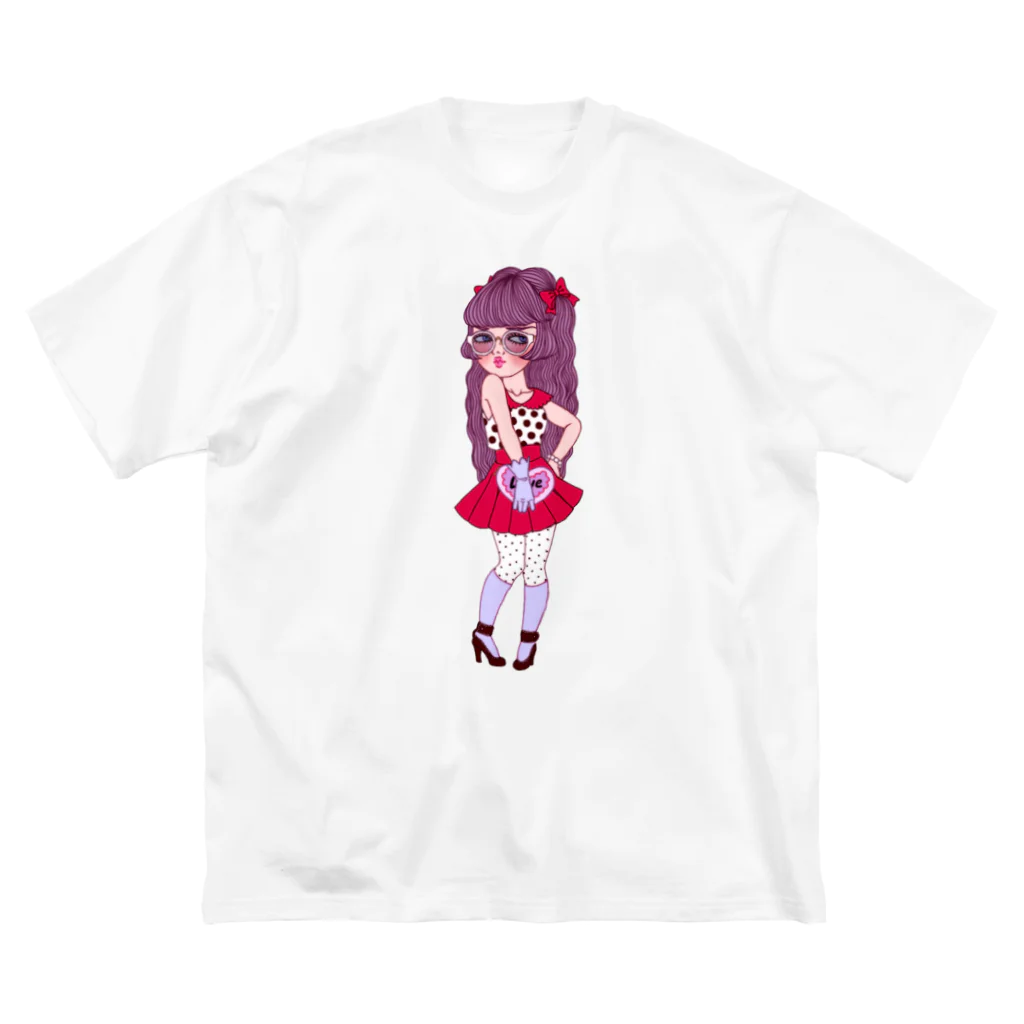 みつあみあさこのハーフツインテちゃん Big T-Shirt