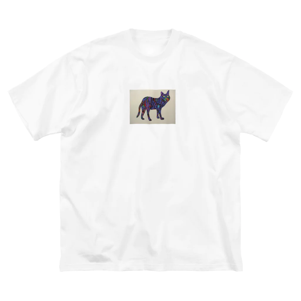 カズイのネコアートのcatpainting ビッグシルエットTシャツ