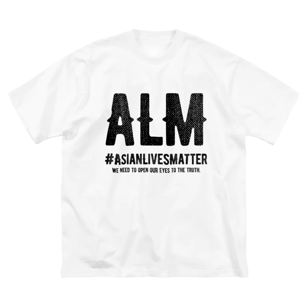 SANKAKU DESIGN STOREのAsian Lives Matter。 黒 ビッグシルエットTシャツ