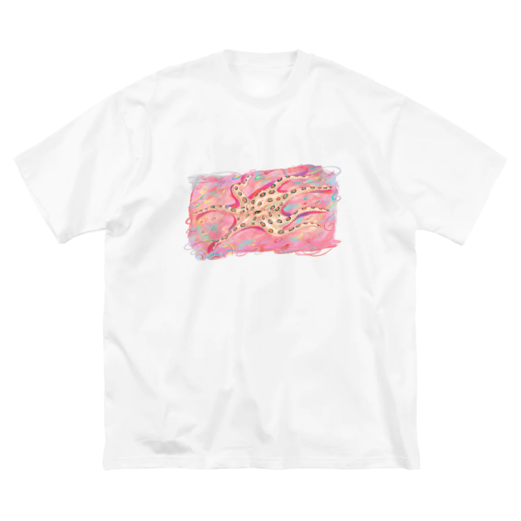 烏ノチカギのヒョウモンダコくん ビッグシルエットTシャツ