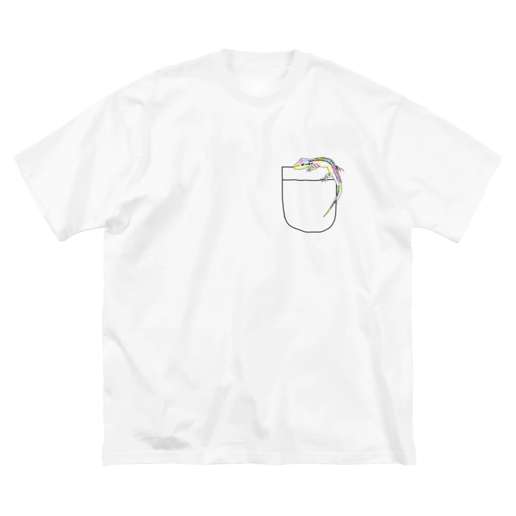 INOSTUDIOのポケットトカゲ Big T-Shirt