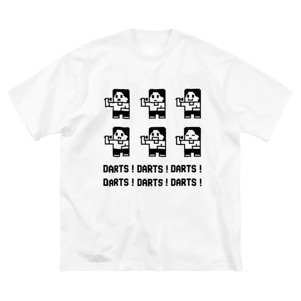 SWEET＆SPICY 【 すいすぱ 】ダーツのDARTS！DARTS！DARTS！ドット黒 ビッグシルエットTシャツ