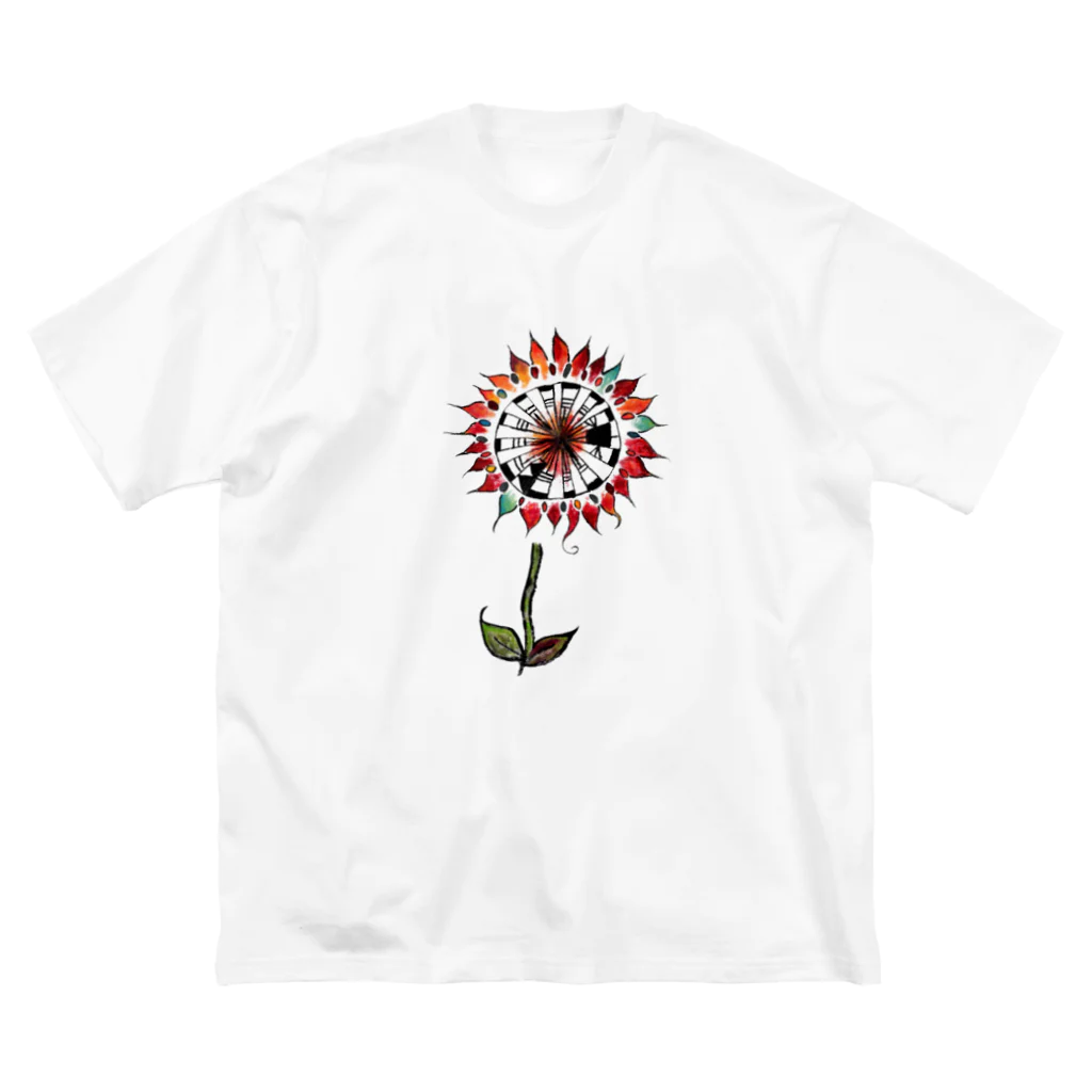 KINOKO777のお花の助 ビッグシルエットTシャツ