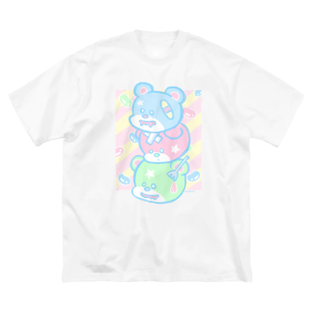 アジサイの織のSweet Bear Bear Bear Big T-Shirt