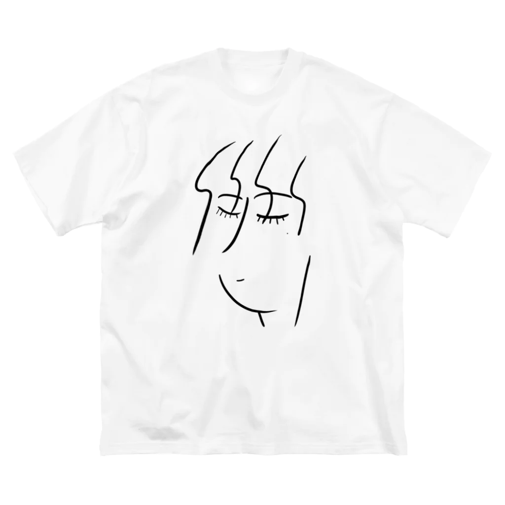 mikitoartの顔 ビッグシルエットTシャツ