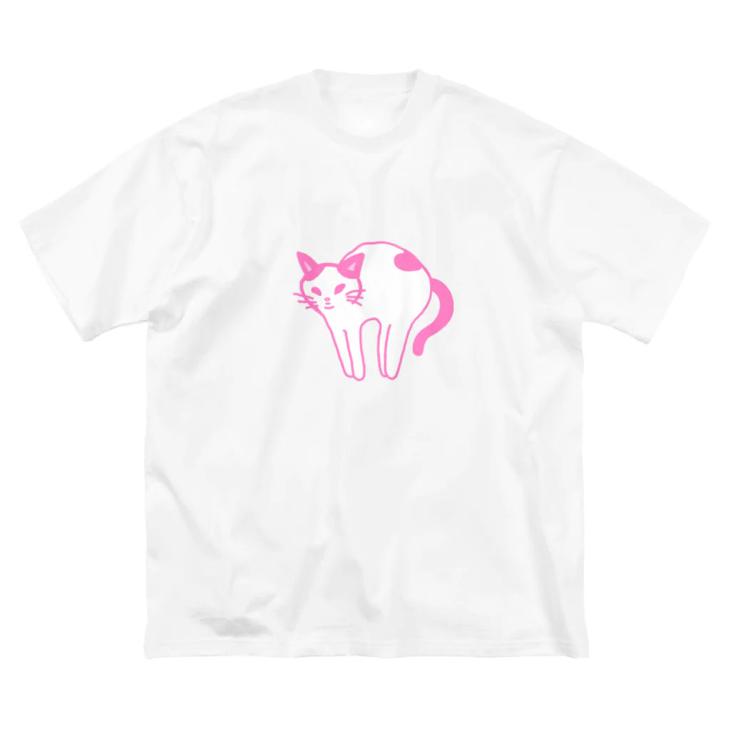 hima&lunaののびのびひまわり【PINK】 ビッグシルエットTシャツ