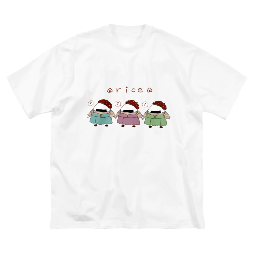 おにぎりやろうのガーリーおにぎり ビッグシルエットTシャツ