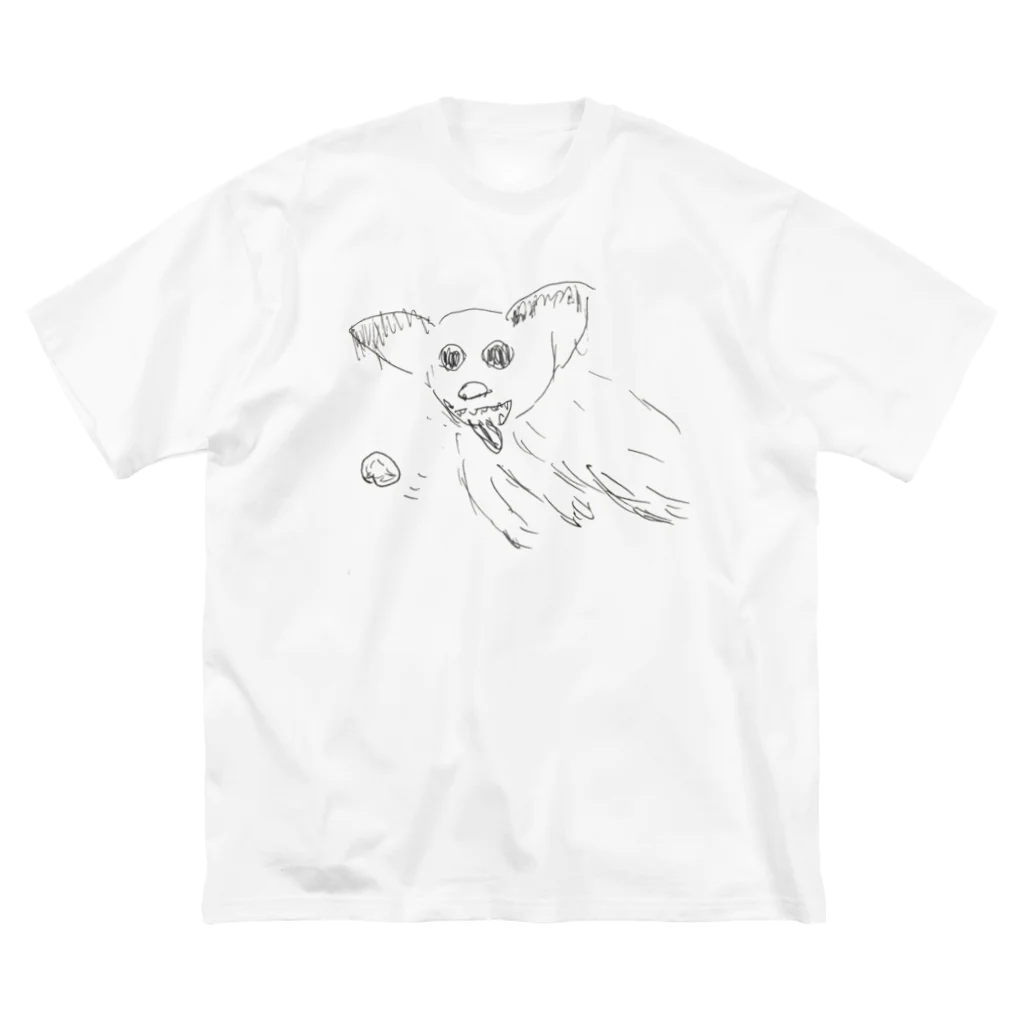 unko unkoの躍動感のある犬 ビッグシルエットTシャツ