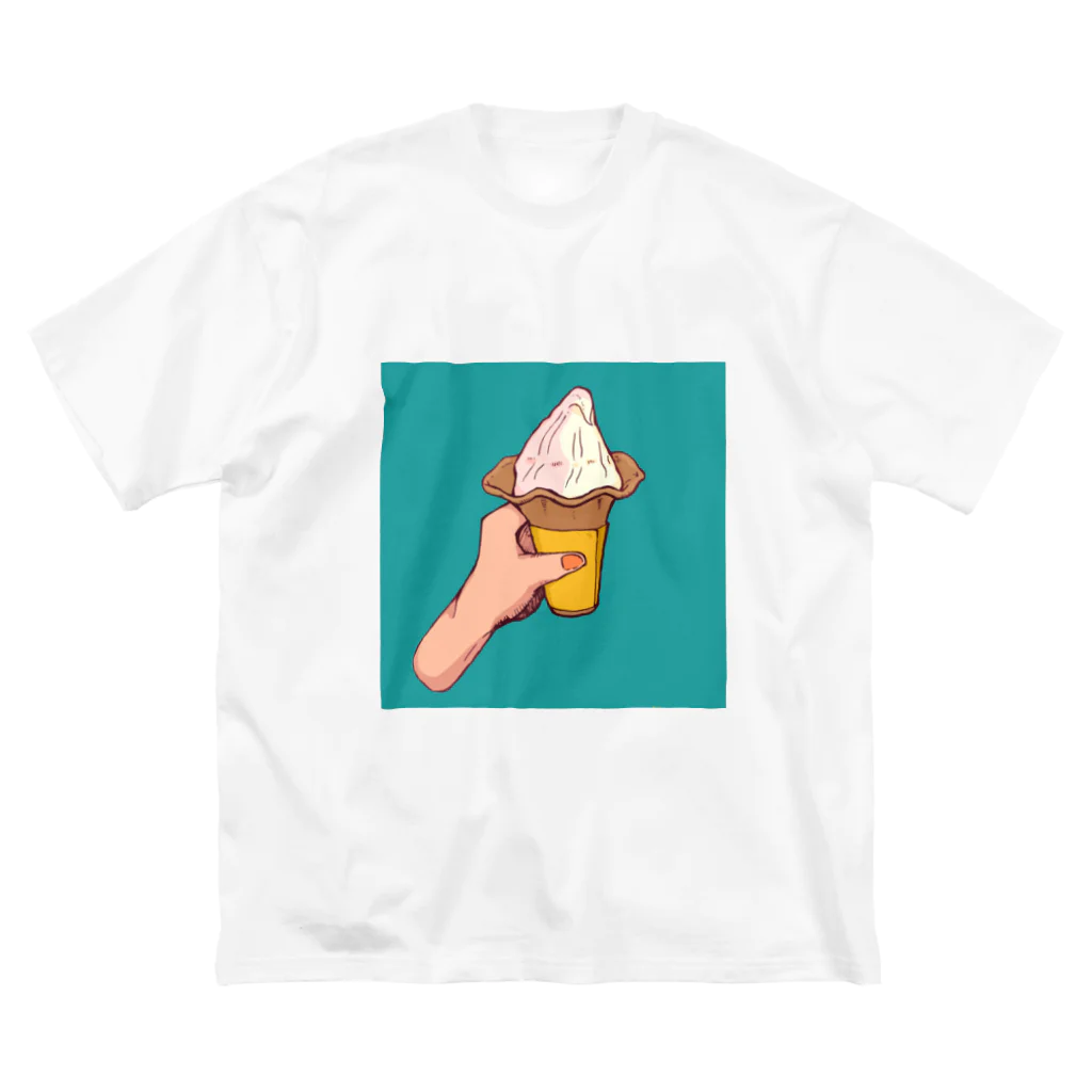 ずる『手描きイラスト』のアイスクリーム ビッグシルエットTシャツ