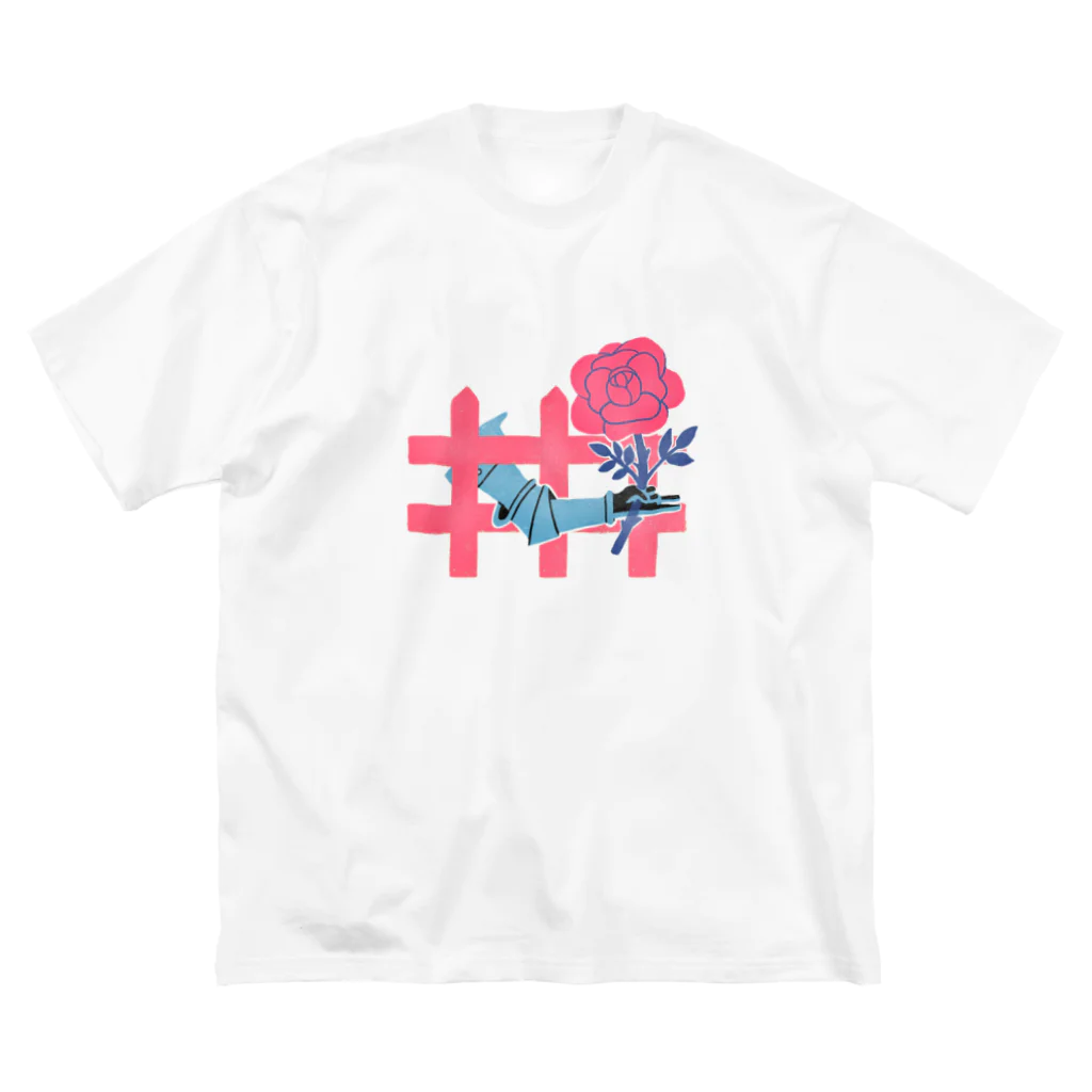 OW STOREの庭に薔薇 ビッグシルエットTシャツ