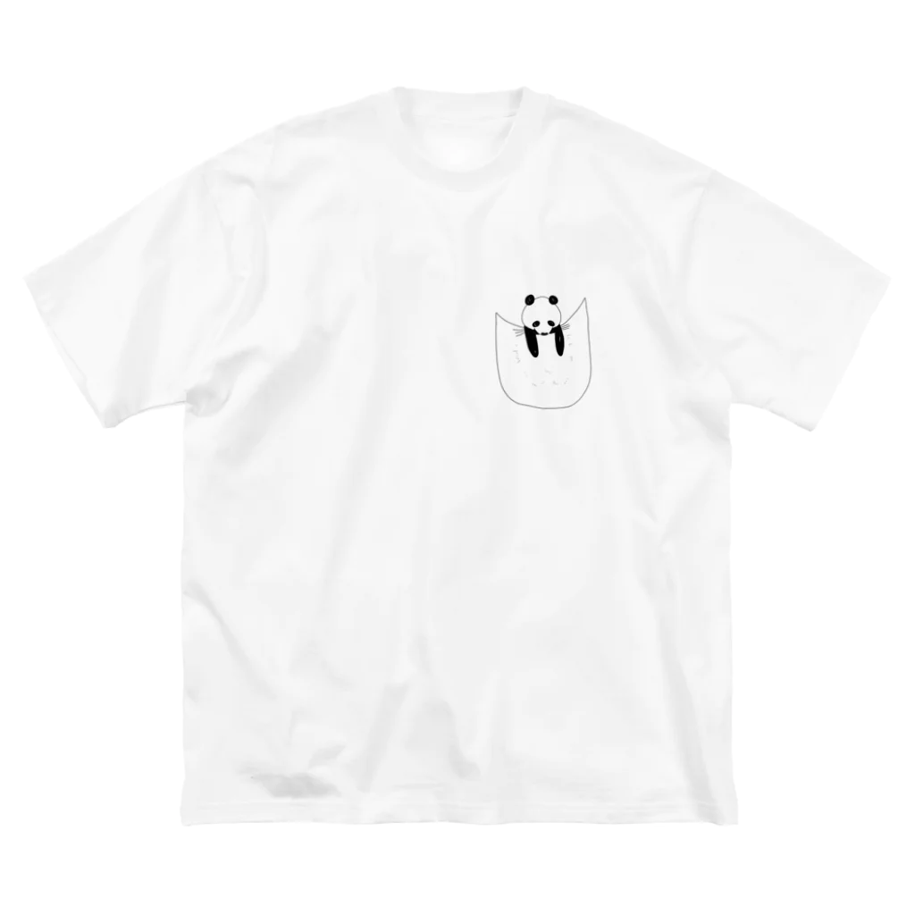 hiroのポケットこパンダ ビッグシルエットTシャツ