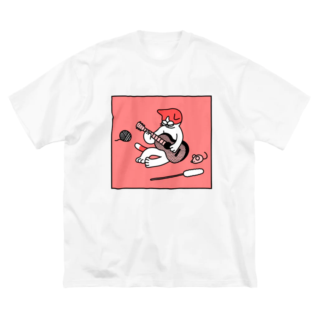 utanakamuraの弾き語りねこ colour ビッグシルエットTシャツ