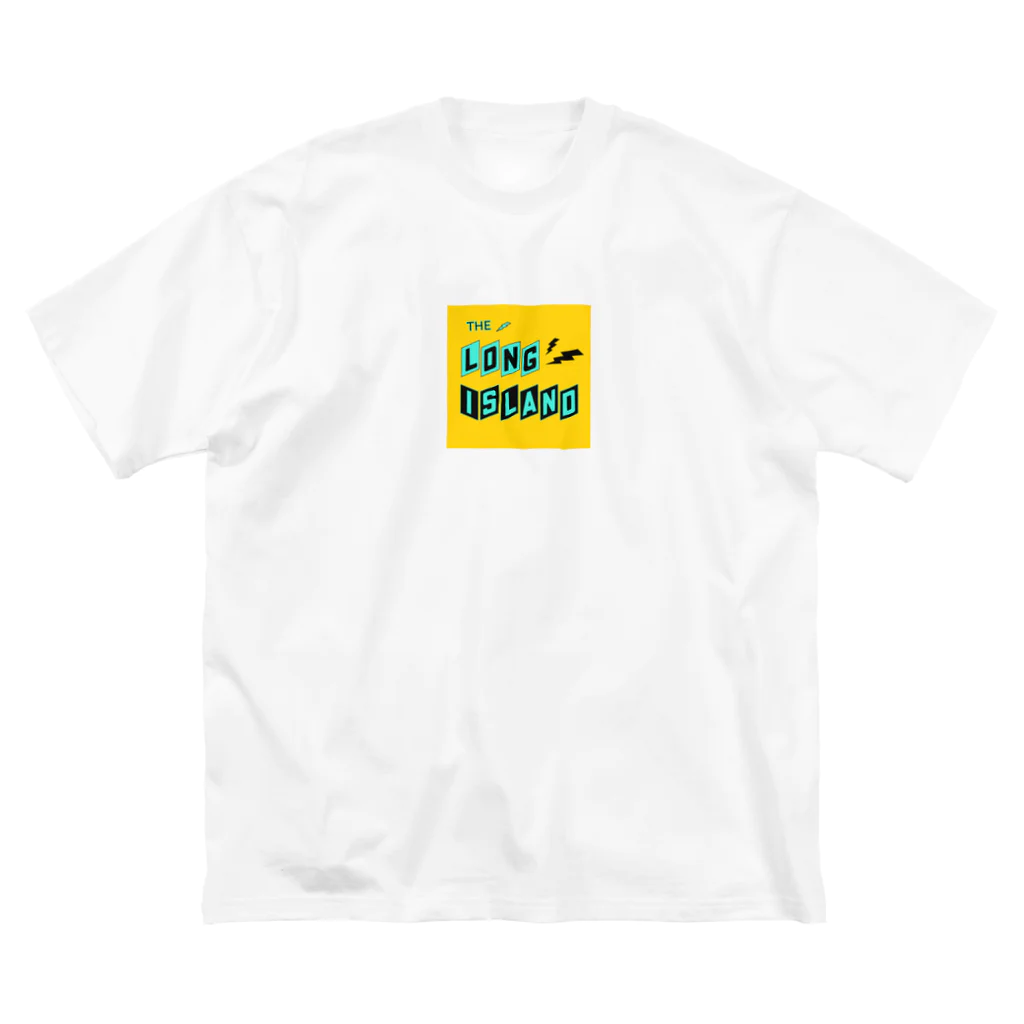 ザ ロングアイランド アパレルの平行四辺形デザイン ターコイズ×ブラック×イエロー Big T-Shirt