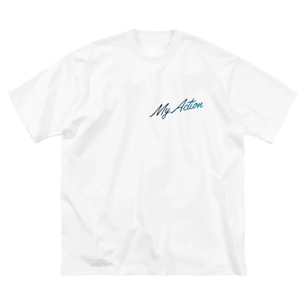 My ActionのMy Action Goods Black & Blue ビッグシルエットTシャツ