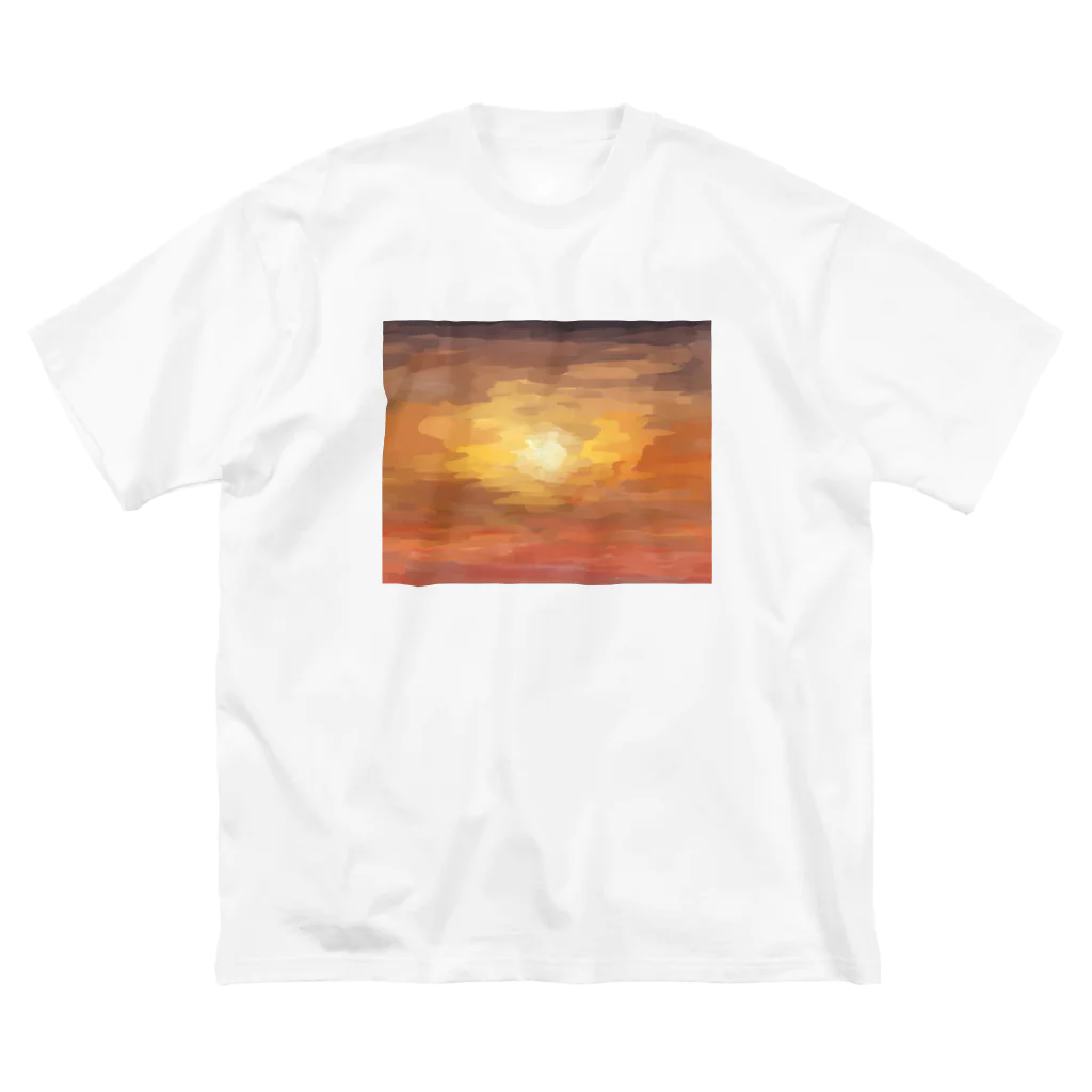 蛇腹堂のOSORA -夕焼け-  ビッグシルエットTシャツ