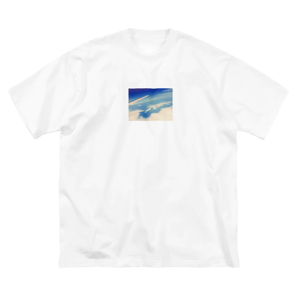 mammamiaの富士山と飛行機 ビッグシルエットTシャツ