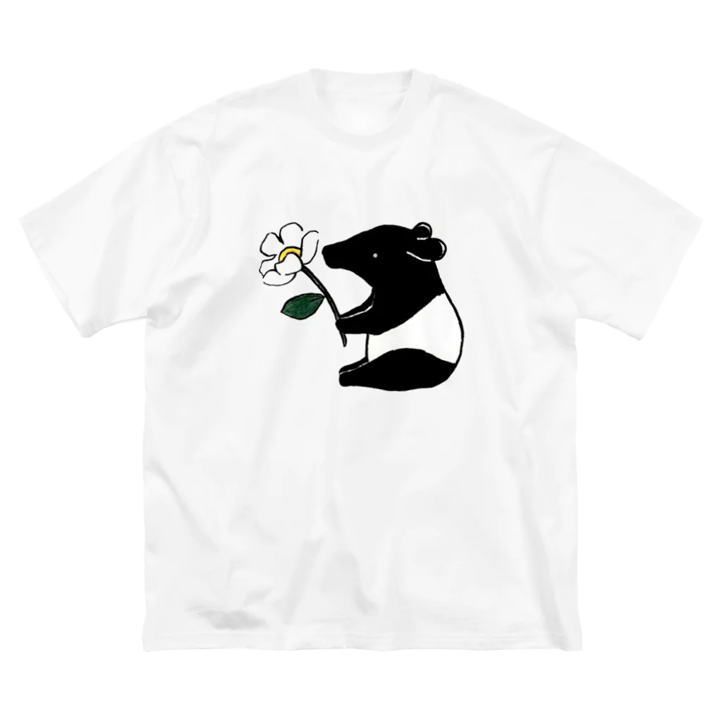 yuzurean270のお花とバク ビッグシルエットTシャツ