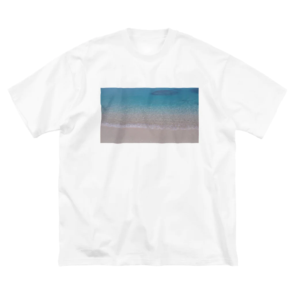 ５階の踊り場の夏の浜辺 ビッグシルエットTシャツ