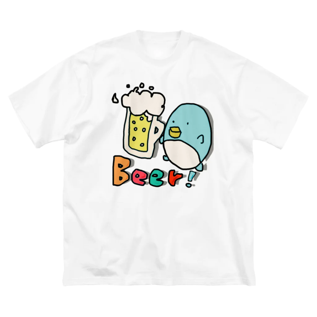 POGSのビールペンギン ビッグシルエットTシャツ