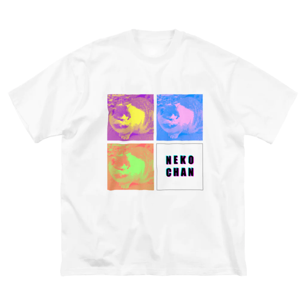 Mhm-P!のネコチャン ビッグシルエットTシャツ