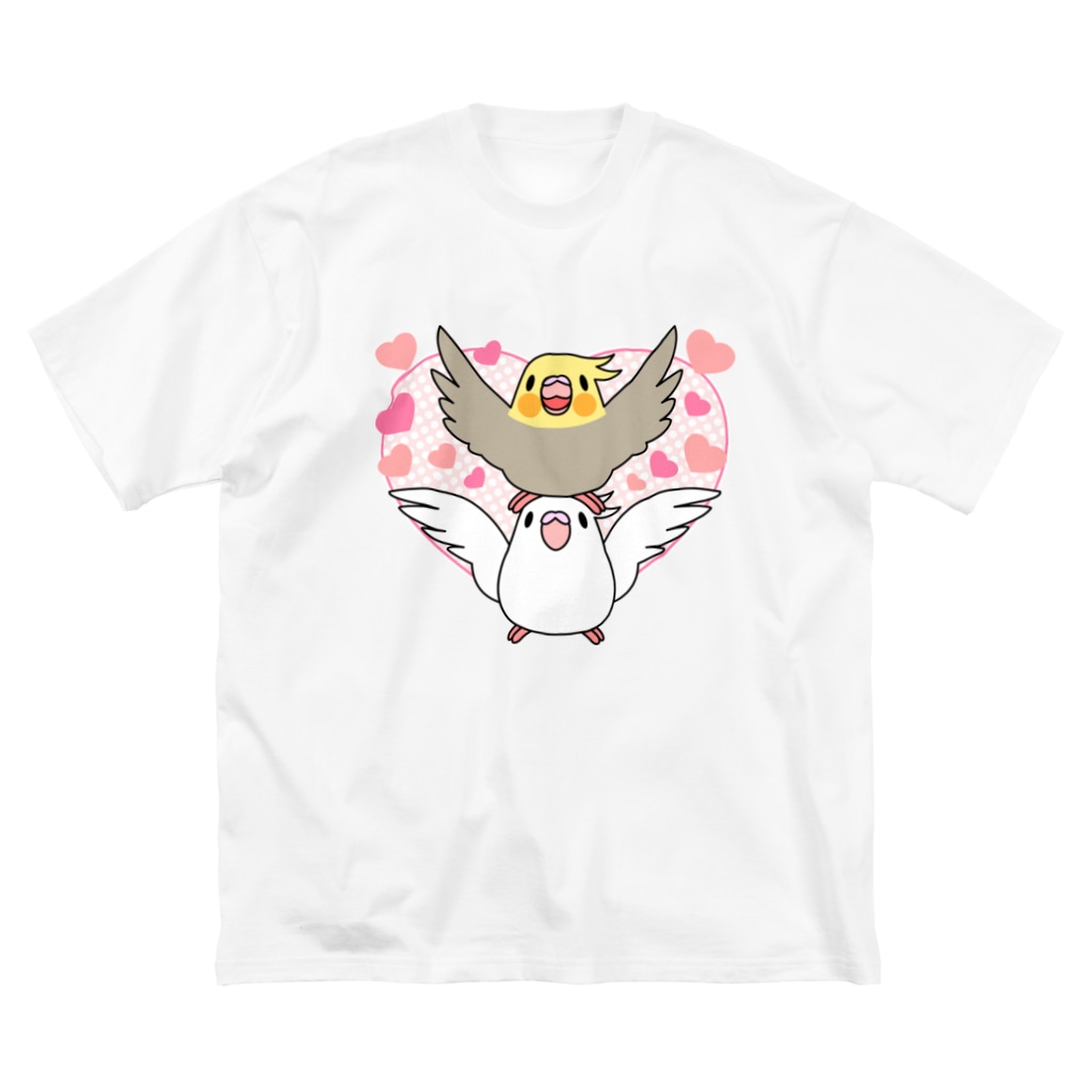 まめるりはことりのラブリーオカメインコ【まめるりはことり】 Big T-Shirt