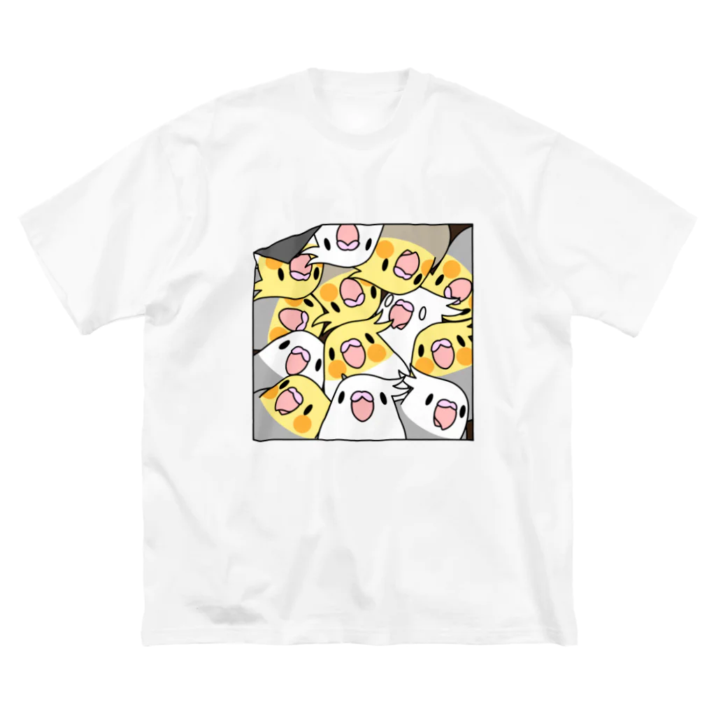 まめるりはことりの三密です！むちむちオカメインコさん【まめるりはことり】 Big T-Shirt