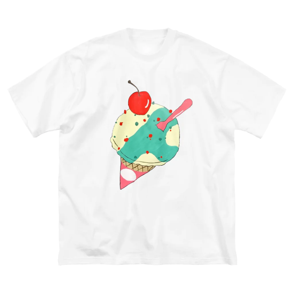 POP&Photoのyum yum ice cream Big T-Shirt