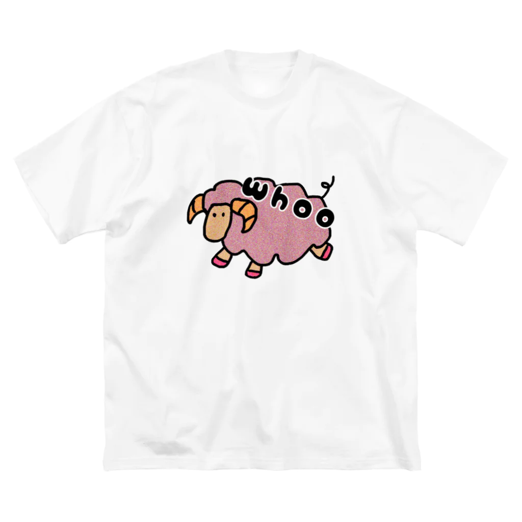 POGSのひつじ丸WHOO ビッグシルエットTシャツ