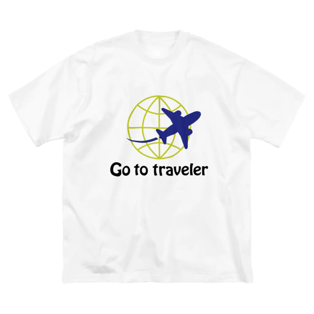 little lion house公式ショップ（大人のためのねこ）のGo to traveler いつでも旅行気分 ビッグシルエットTシャツ