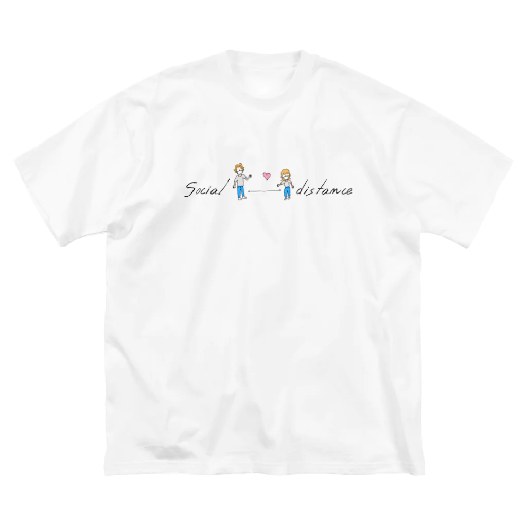 CENTER BALANCEのSocial distance ビッグシルエットTシャツ　CENTER BALANCE ビッグシルエットTシャツ