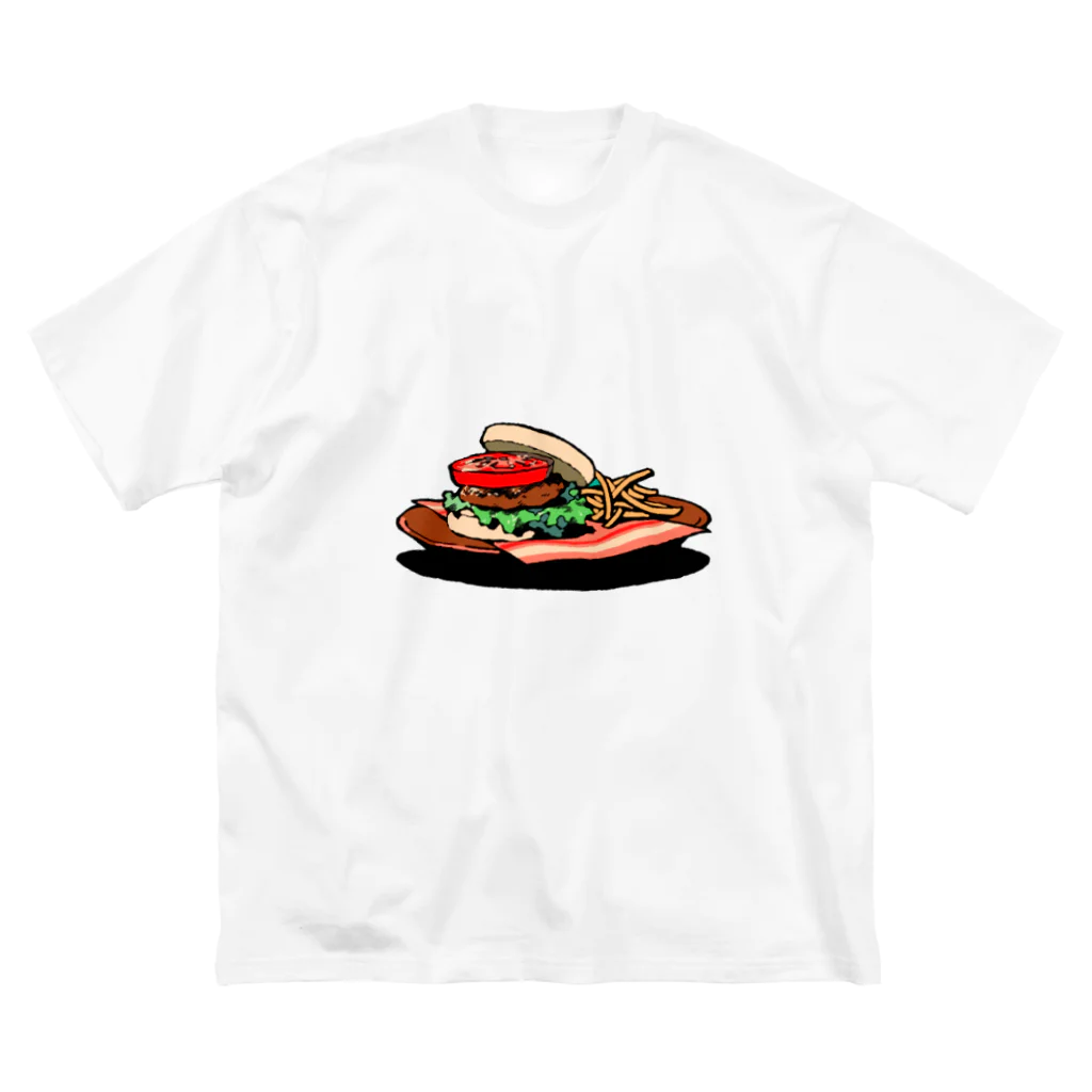 ときどきサボタージュのHAMBURGER SET ビッグシルエットTシャツ