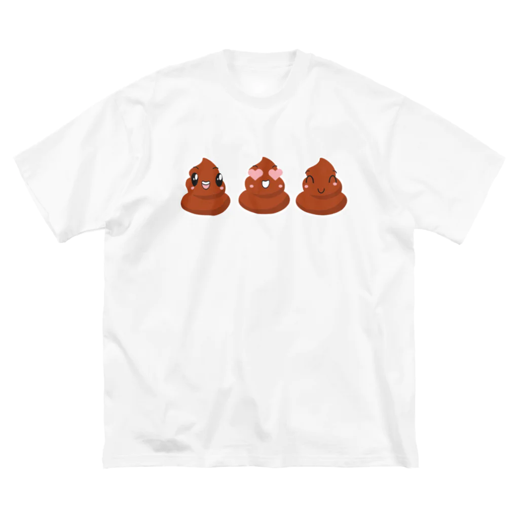 FoxFangのkawaii poop ビッグシルエットTシャツ