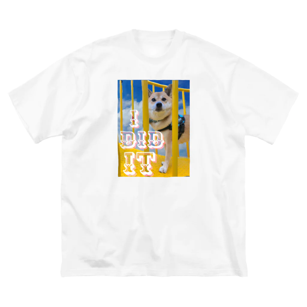 Sola-World の柴犬Sola-I did it ビッグシルエットTシャツ