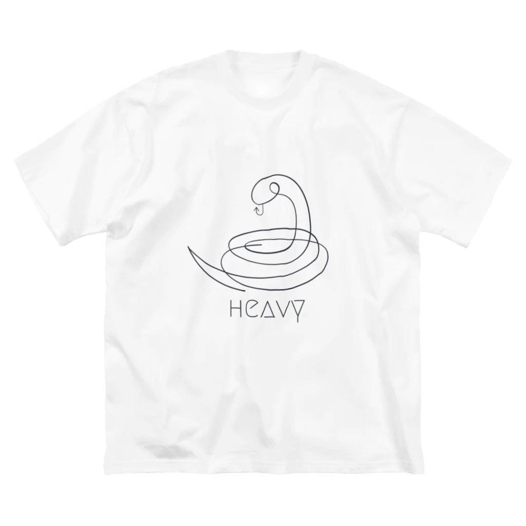 MeRyu ARTのHeavyな蛇 ビッグシルエットTシャツ