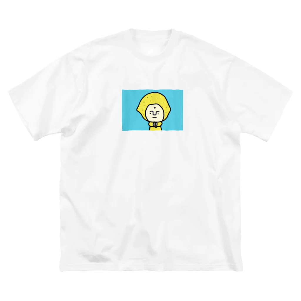 カワイーソー🀄️緑一色しか勝たん  麻雀グッズのレモン大仏🍋 ビッグシルエットTシャツ