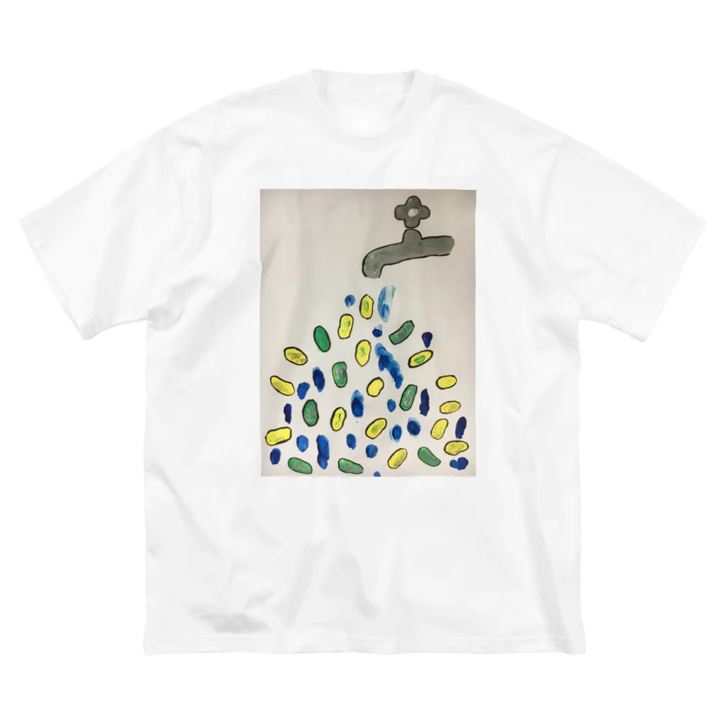 手描き屋の金の成る蛇口 ビッグシルエットTシャツ