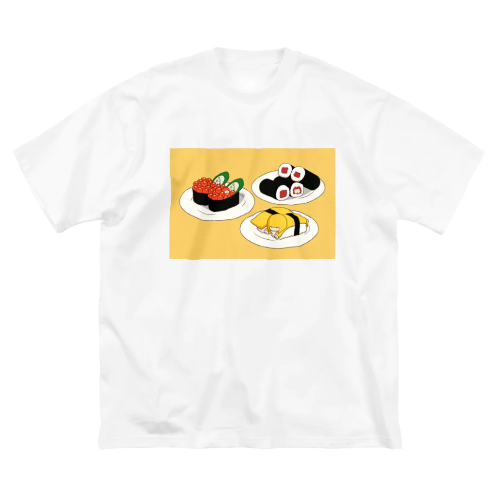 伊六のなんかいる。いくら鉄火玉子T ビッグシルエットTシャツ