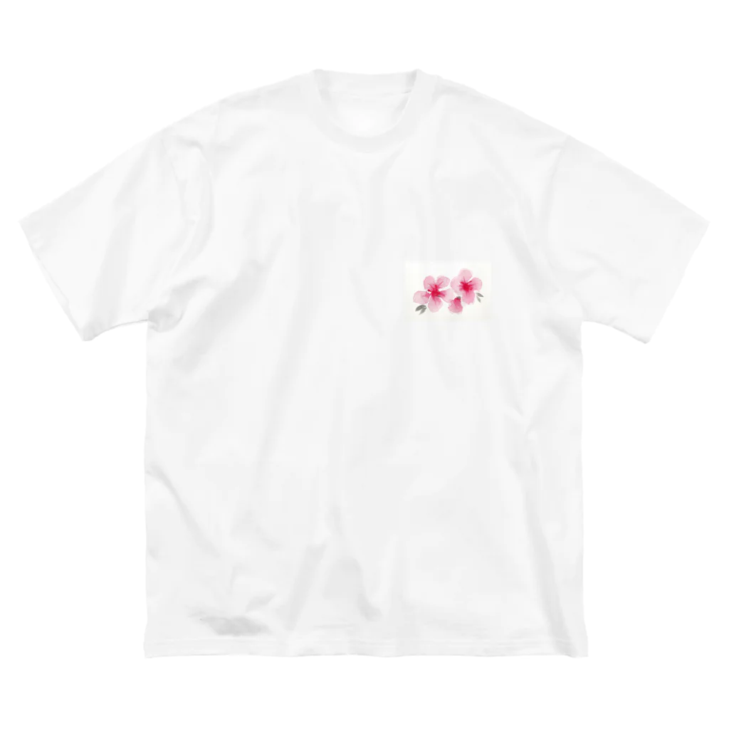 館眞寫イシ優の水彩のお花です。 ビッグシルエットTシャツ