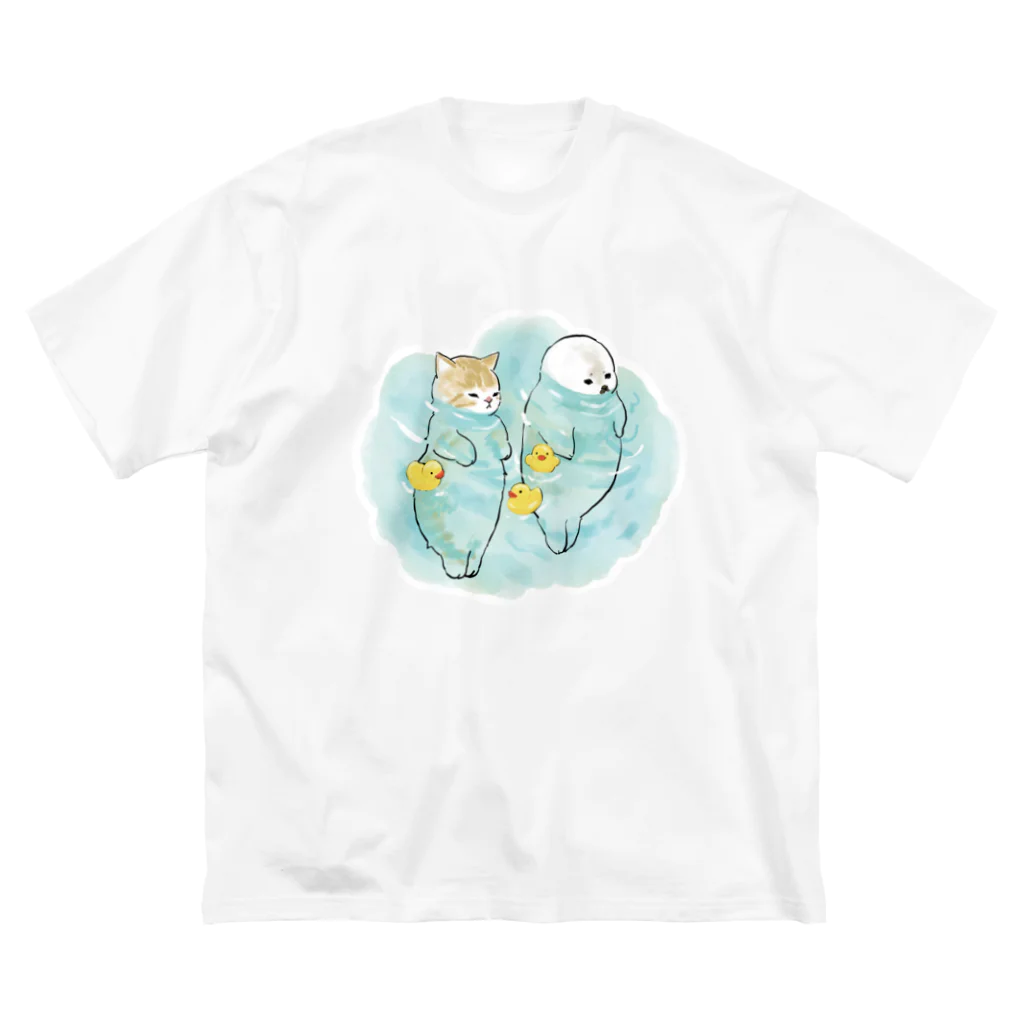 mofusandの海とにゃんこ ビッグシルエットTシャツ