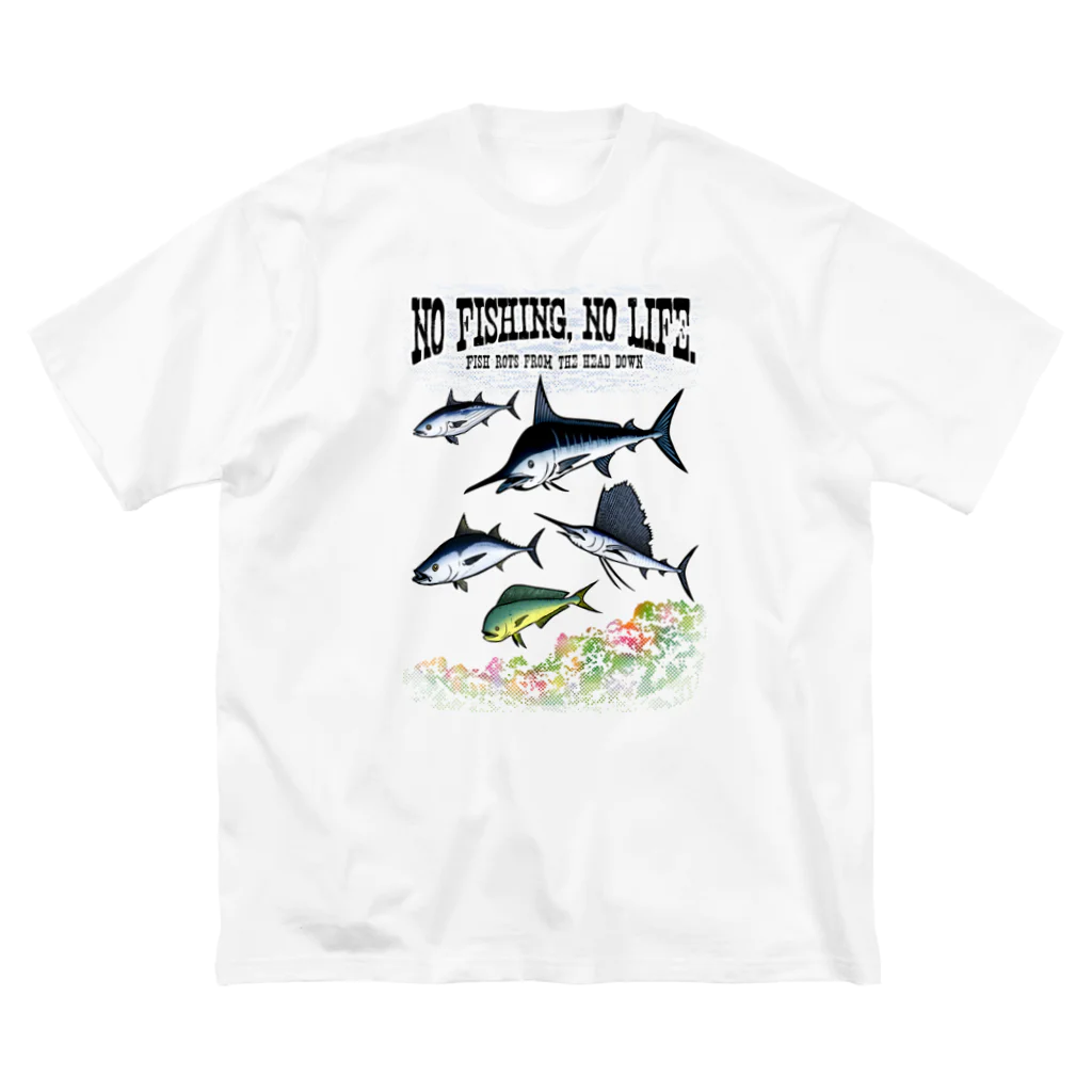 猫と釣り人のFISHING_S7C Big T-Shirt