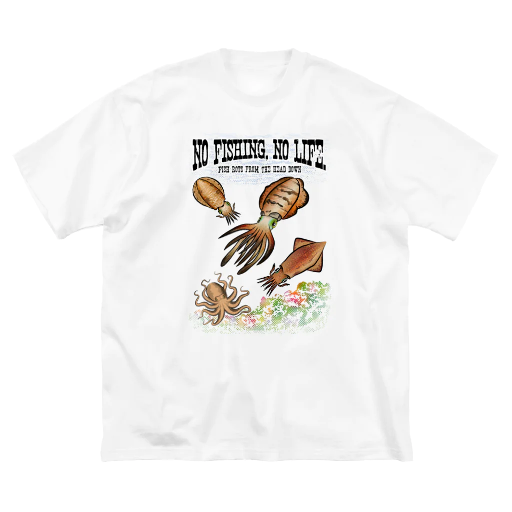 猫と釣り人のFISHING_S8C ビッグシルエットTシャツ